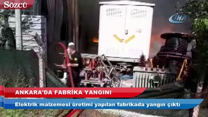 Ankara'da fabrika yangını