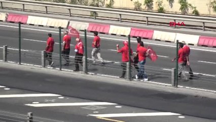 15 Temmuz Şehitler Köprüsü'ne Yürüyüş Başladı