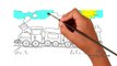 Train Coloring Pages - Coloring Pages For Kids - How to Draw Train for children