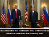 Trump congratulates Putin on 'great' World Cup