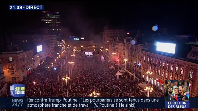 Plus de 300.000 Croates réunis à Zagreb pour fêter le retour de leur équipe