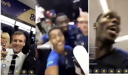 Vidéo exclusive : Regardez ce que font Macron, Mbappé, Pogba dans les vestiaires