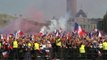 France fans celebrate at final whistle in Paris