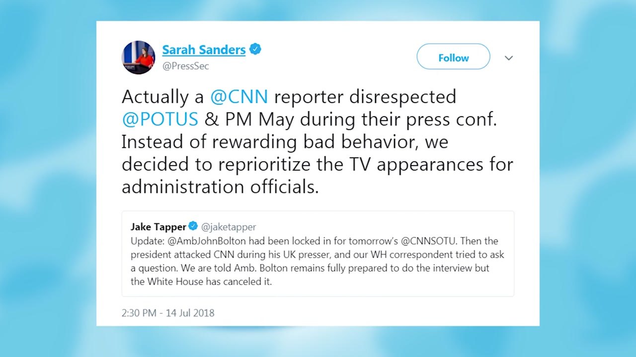 백악관, CNN에 앙금... 볼턴 출연 돌연 취소시켜 / YTN