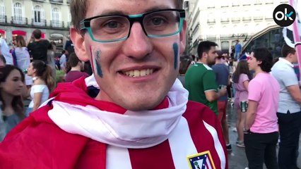 Franceses celebran la victoria en la Puerta del Sol