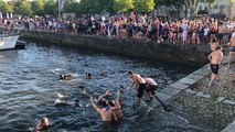 Coupe du monde. Baignades dans le port de Vannes