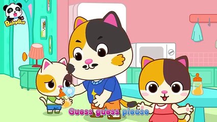 Baby Kitten and Mr. Dinosaur | Bedtime Story | Learning Video for Kids | Learn Big and Small|BabyBus