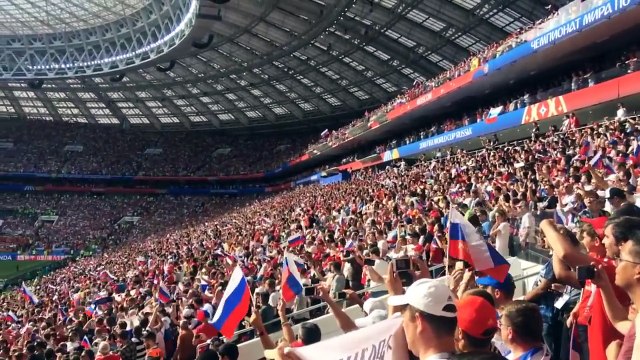 los Rusos cantan su Himno en estadio de Luzhniki de Moscú ⚽ Rusia - España ⚽ Mundial 2018 Rusia