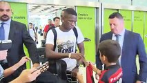 La llegada de Vinícius Júnior al aeropuerto de Madrid 14/7/2018