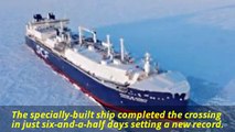 First tanker crosses northern sea route without ice breaker