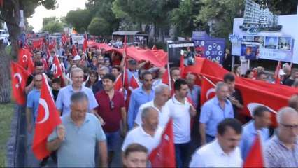 Çanakkale’de 15 Temmuz Milli Birlik Yürüyüşü