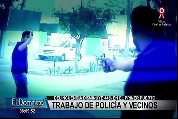 Disminuyen cifras de inseguridad ciudadana en el Callao