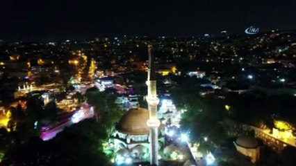 Çamlıca ve Eyüp Sultan Camii'nde sela okunması havadan görüntülendi