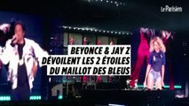 Beyonce et Jay Z dévoilent le nouveau maillot des Bleus à l'occasion de leur concert à Paris