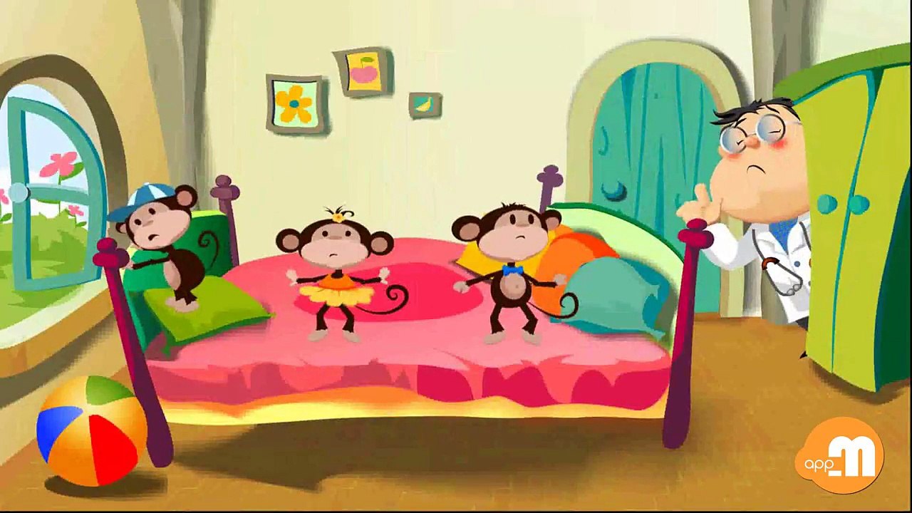 5 Little Monkeys Jumping On The Bed - Nursery Rhyme
