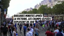 Quand les Champs-Elysées explosent de joie au coup de sifflet final