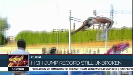 Celebrating Cuban World Olympic Champion Javier Sotomayor