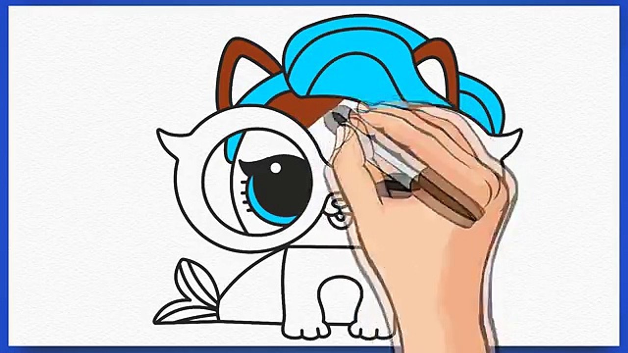 Drawing and Coloring LOL Surprise Series 3 PETS SPLASH MEOW-MAID ||| Printable coloring sheets