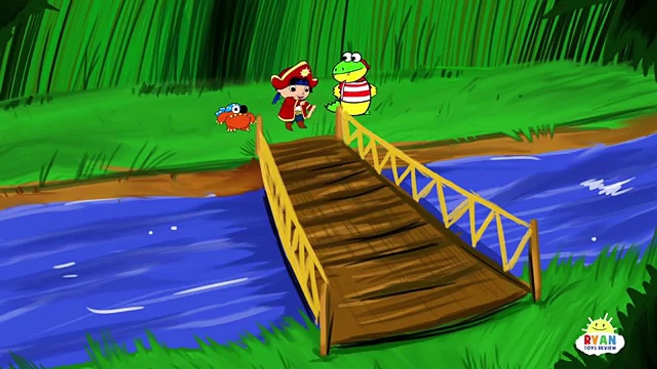 RYAN PIRATE ADVENTURE CARTOON for children! Treasure Hunt with Shark Animation for Kids