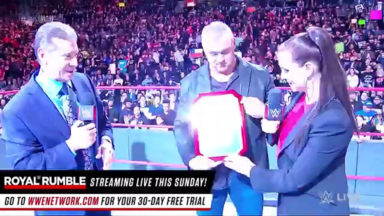 "Stone Cold" Steve Austin Stuns Shane and Mr. McMahon: Raw 25, Jan. 22, 2018