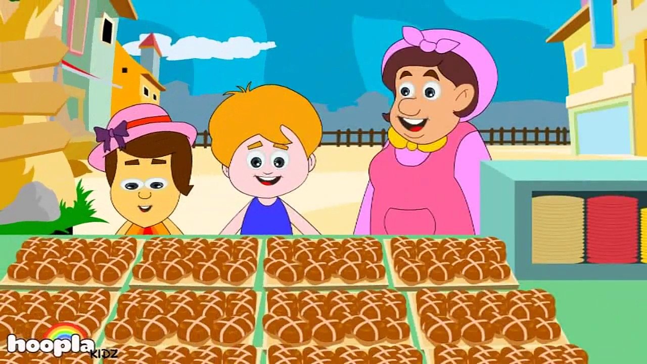 Hot Cross Buns | English Nursery Rhymes For Children by Hooplakidz
