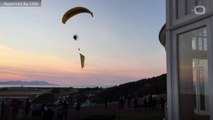 Paragliding Trump protester arrested