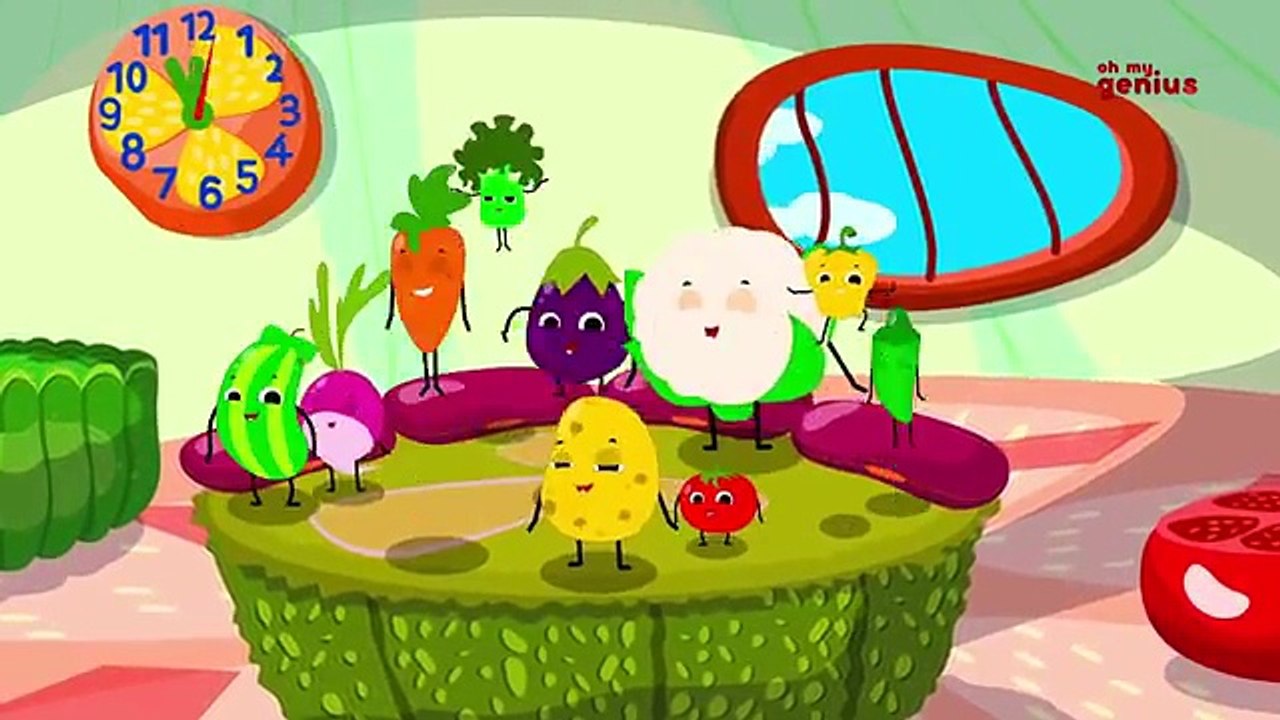 Ten Little Vegetables Jumping On The Bed | Learn Vegetables | Nursery Rhymes For Kids | Baby Songs