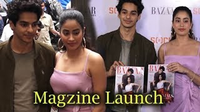 Jhanvi Kapoor & Ishaan Khattar Launches Harper's Bazaar Magazine Cover | Dhadak Movie Promotions
