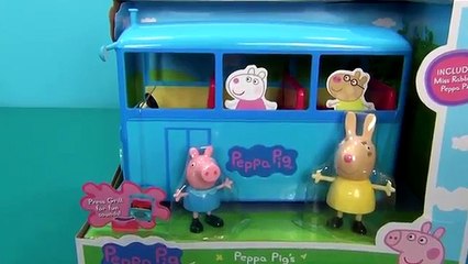 Le bus de Peppa Pig. Un nouveau jouet autobus scolaire Peppa Pig. School-bus Peppa Pig