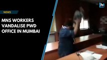 Watch: MNS workers vandalise PWD office over pothole deaths in Mumbai