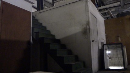 Step sprints in a warehouse.