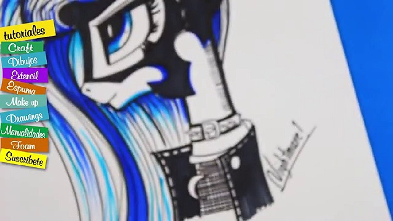 My Little Pony / Como dibujar a Princesa Luna / How to draw Princess luna