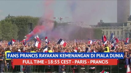 Download Video: Fans Prancis Rayakan Kemenangan Saat Peluit Akhir di Paris