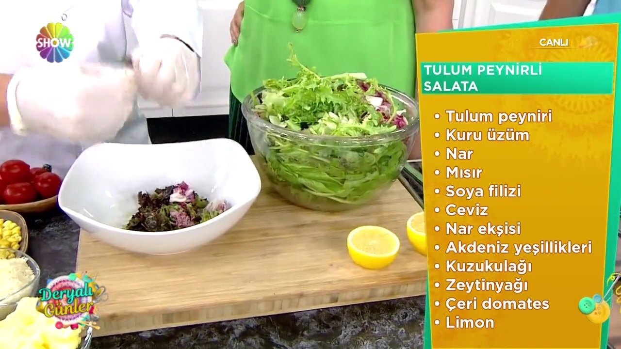 Tulum Peynirli Salata tarifi!
