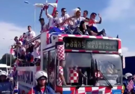 Fans Greet Croatia World Cup Team as They Arrive Home to Celebrations