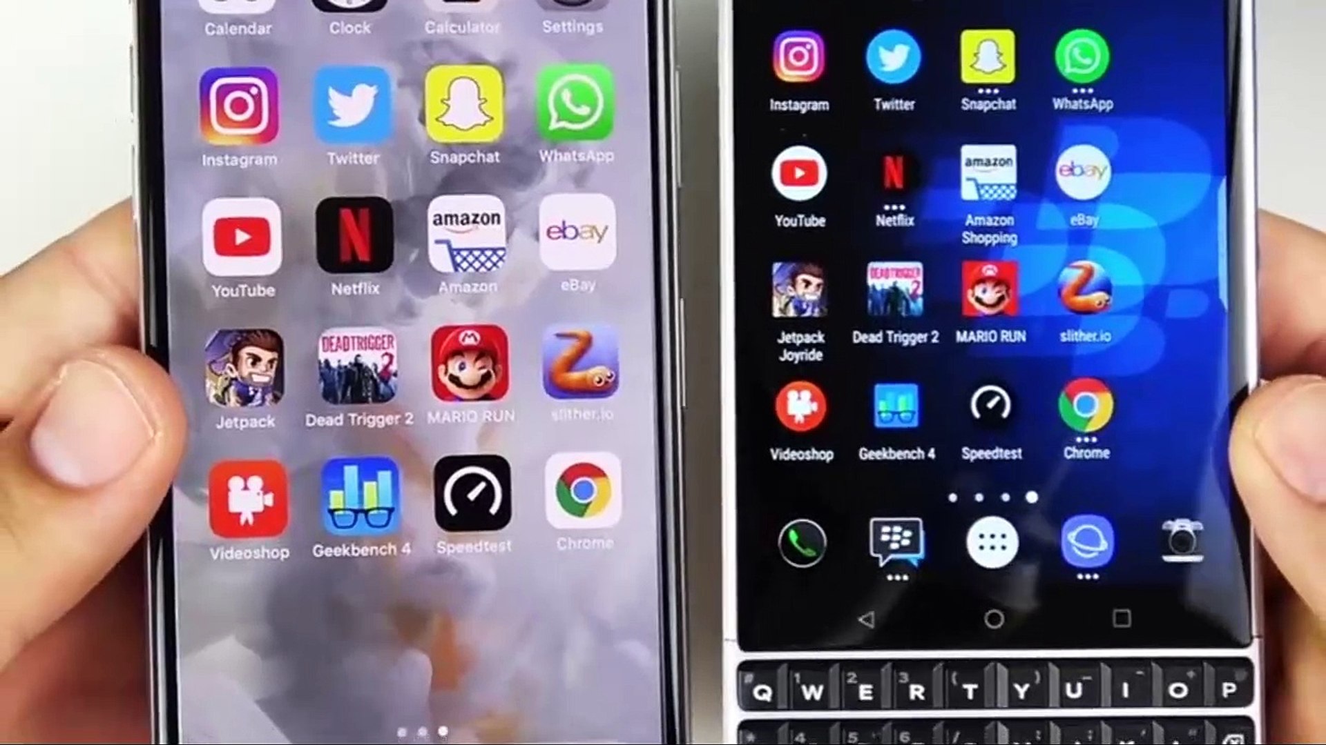 ⁣iPhone X vs BlackBerry Key 2 Speed Test