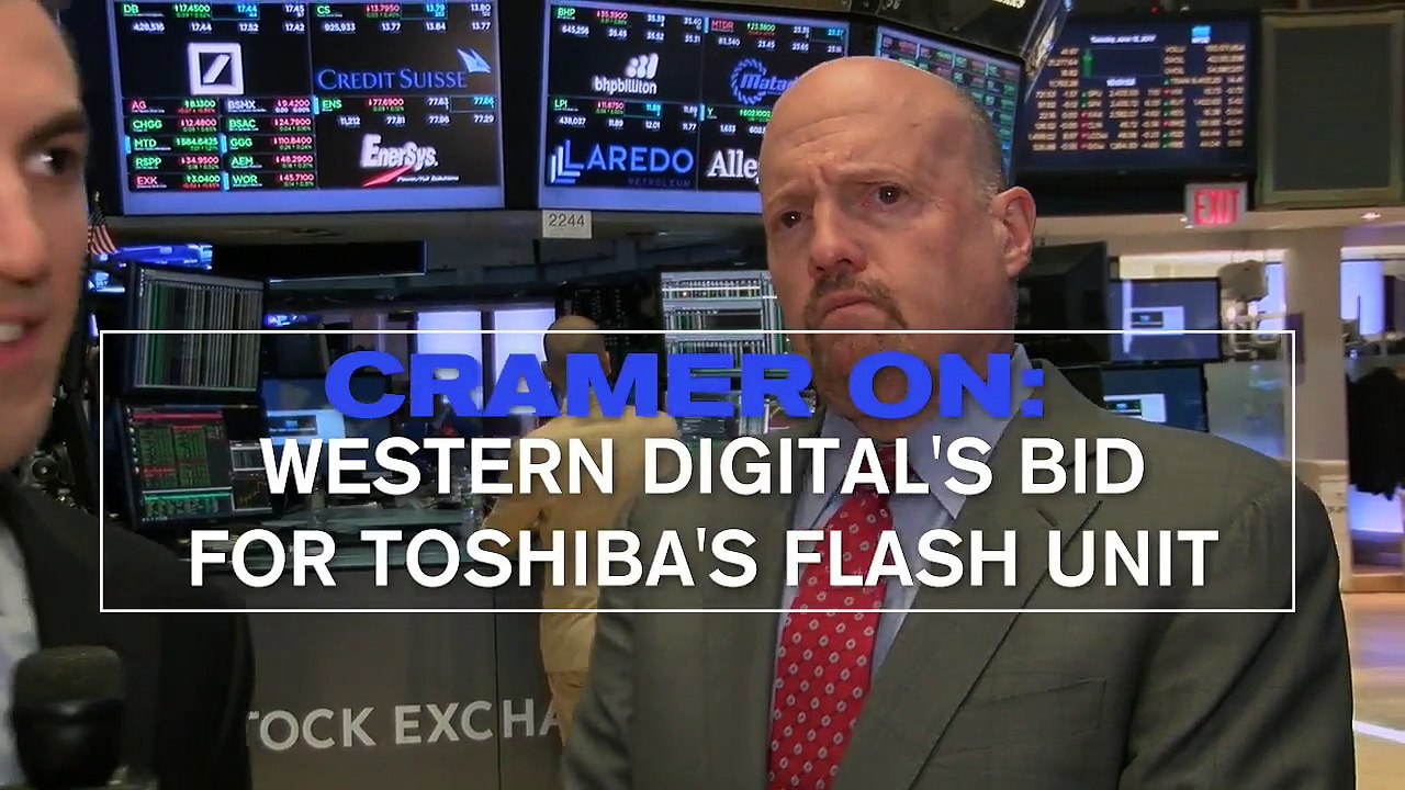 Jim Cramer Reveals Where Western Digital Shares Are Headed If It Buys Toshiba's Flash Unit