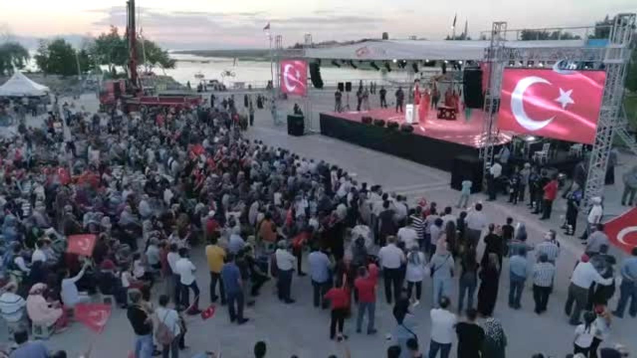 Beyşehir'de Demokrasi Şöleni Havadan Görüntülendi
