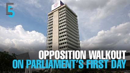 EVENING 5: Opposition MPs stage walkout of first day of Parliament