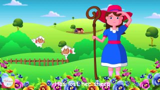 Little Bo Peep Has Lost Her Sheep Nursery Rhyme | Cartoon Animation Songs For Children