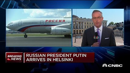 Russian President Putin arrives in Helsinki