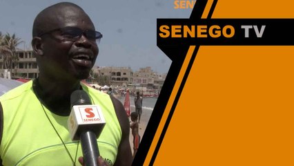 Maitre nageur plage  de ngor au micro de sénégo