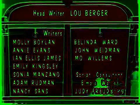 Sesame Street End Credits in Upside Down Ives