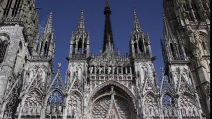 Travaux de réfection de la flèche de la cathédrale de Rouen