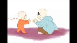 papyrus playing with sans |baby bones dub