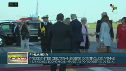 Llega pdte. Trup a Finlandia para reunirse con Vladimir Putin