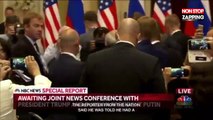 Conférence de presse Trump-Poutine : Un homme se fait évacuer de force (Vidéo)
