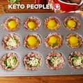 If you're trying to eat healthy, Keto Breakfast Cups are high-protein and low-carb. Full recipe: