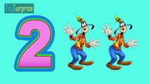 Aprende los números con Mickey Mouse. Números del 1 al 5. Aprender a contar del 1 al 5