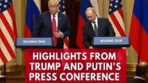 Highlights From Donald Trump And Vladimir Putin's Summit Meeting In Helsinki